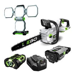 EGO BONUS KIT - CS1610E Chainsaw+ Worklight+ 150W Inverter + Battery & Charger