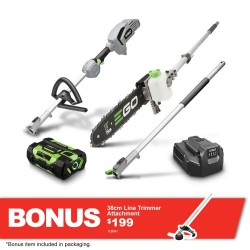 Ego BONUS Kit - Pole Saw + Bonus Line Trimmer - CLEARANCE